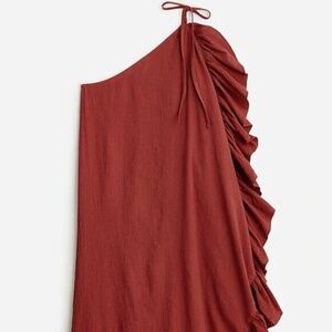 J. Crew Gauze One Shoulder Cotton Dress Size Small & Medium